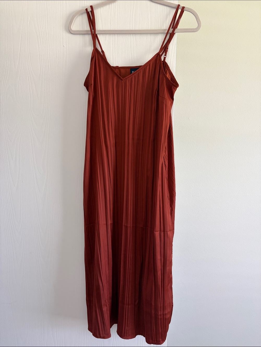 GAP Rust Maxi Slip Dress with Double Straps